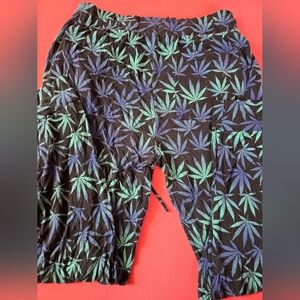 MeUndies Lounge Pants Mens Large Pot Leaf Print